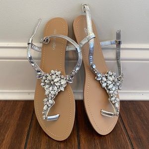 David’s Bridal Jewel Sandal Flats